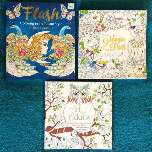 10 Coloring Books & Gel Pen Bundle - Picture 4 of 14